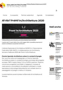 Read more about the article SolarArchitecture – Premio speciale (en)