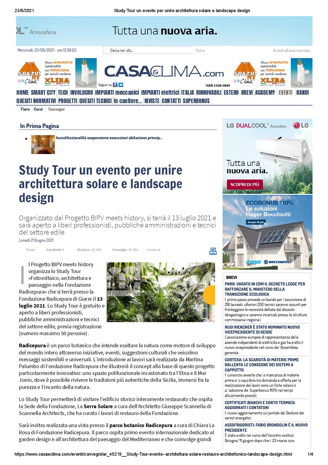 Al momento stai visualizzando Casaeclima.com – Study Tour a Radicepura